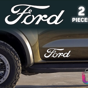 2-Pack Ford Racing Vinyl Decals – 9.65&quot; Emblem Stripes & Graphic Stickers for Cars Graphic, Emblem, Stripe, Badge