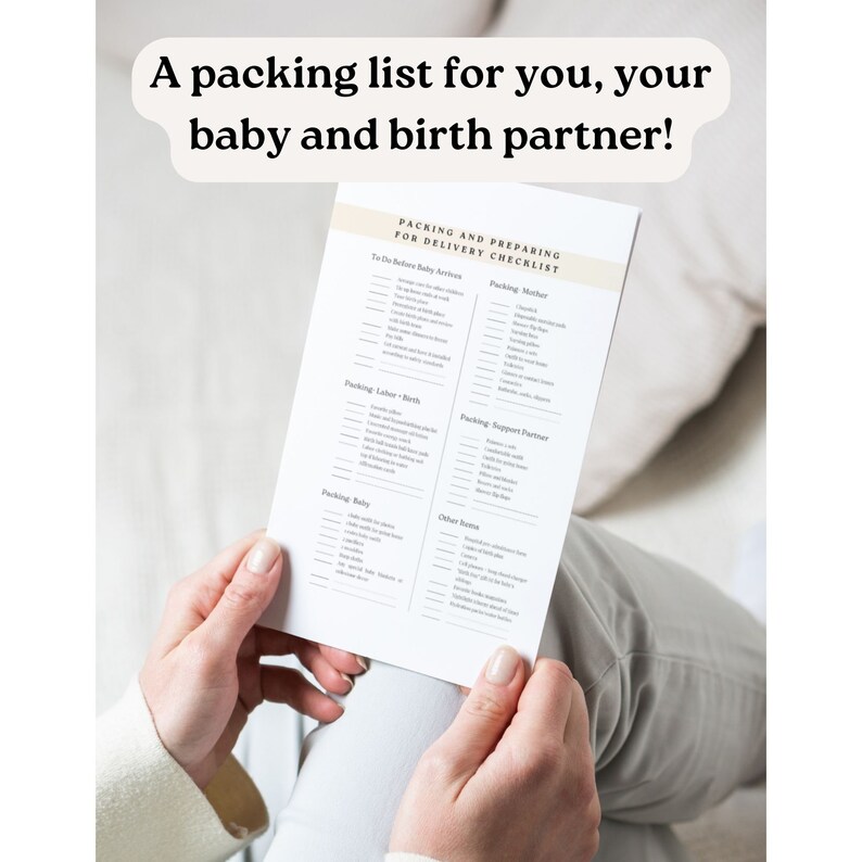 Labor and Delivery Checklist Hospital Bag Essentials for Mom - Etsy
