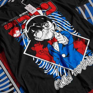 Maglietta anime vintage di Detective Conan degli anni '90