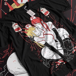 Unisex Waifu Material Anime T-Shirt, Power Gato Anime Girl Lewd Shirt