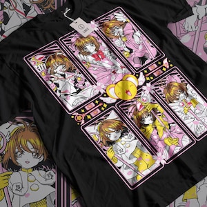 Camiseta Fairy Kei, design retrô anos 90, camisa de menina anime, anime estético, moda kawaii