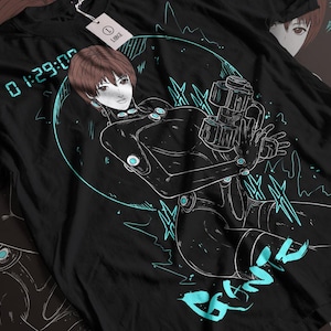 Camiseta unisex de mujer con diseño de anime Gantz, camiseta de manga Waifu