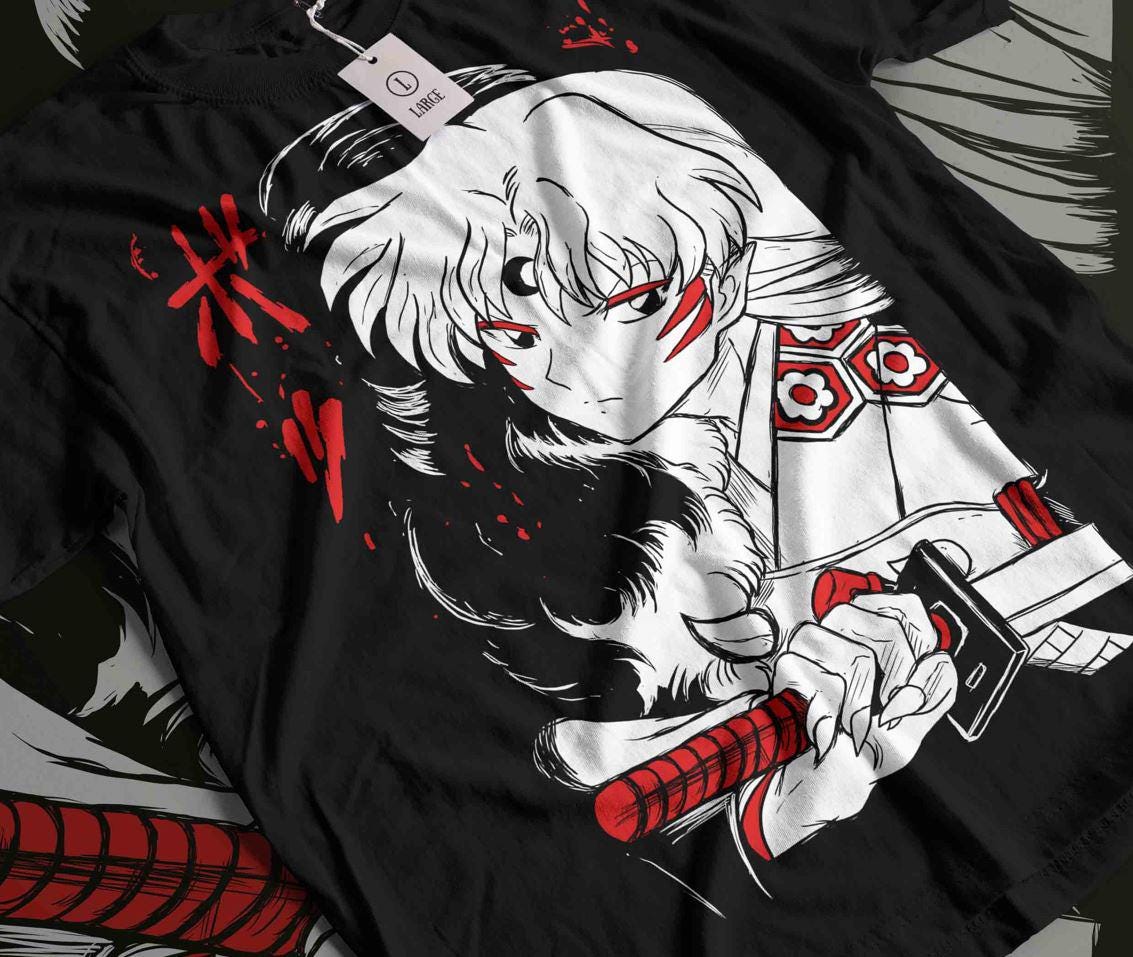 Inuyasha Tshirt - Etsy Inuyasha Tshirt - Etsy
