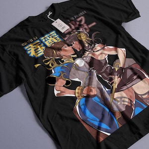 Unisex Chun Li SF2 Retro Gaming T-Shirt, Vintage Anime Waifu Shirt