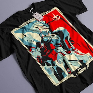 Uniseks Gundam-shirt, anime-shirt jaren 90, vintage shirt, T-shirt robotanimeliefhebbers, anime-T-shirt, T-shirt Japanse manga, retro Gundam-animeshirt