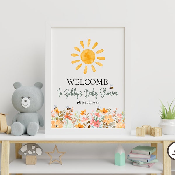 Sweet as Honey, You are My Sunshine, Baby Shower Signs, Yellow Themed Baby Shower, Sunshine Baby Shower Decor, Bee Baby Shower Decor