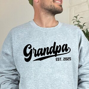Custom Grandpa Sweatshirt, Fathers Day Tee, Grandpa Est Sweatshirt, Grandpa Sweatshirt With Date, Funny Grandpa Sweatshirt, Gift For Grandpa