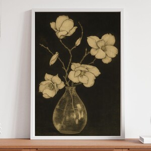 Botanical Wall Art, Framed Vintage Floral Art, Oil Painting Print On Premium Canvas, Botanical Canvas Art, Botanical Print, Vintage Wall Art