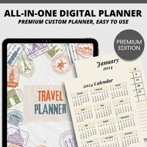 Travel Planner, Travel Itinerary Planner, Holiday Travel Organizer, Travel Itinerary Template, Vacation Planner, Digital Travel Guide
