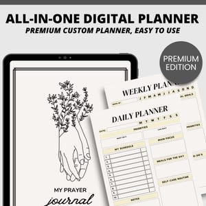 Prayer Journal Bundle, Gratitude Journal, Prayer Journal, Bible Study, God Digital Planner, Daily Prayer Planner, God Digital Planner