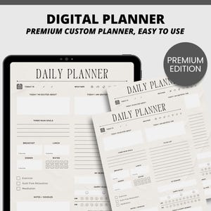 Personalized Printable Daily Planner, Gift for Her, Personalized Planner Notebook Organizer, Minimalistic Daily Planner Template