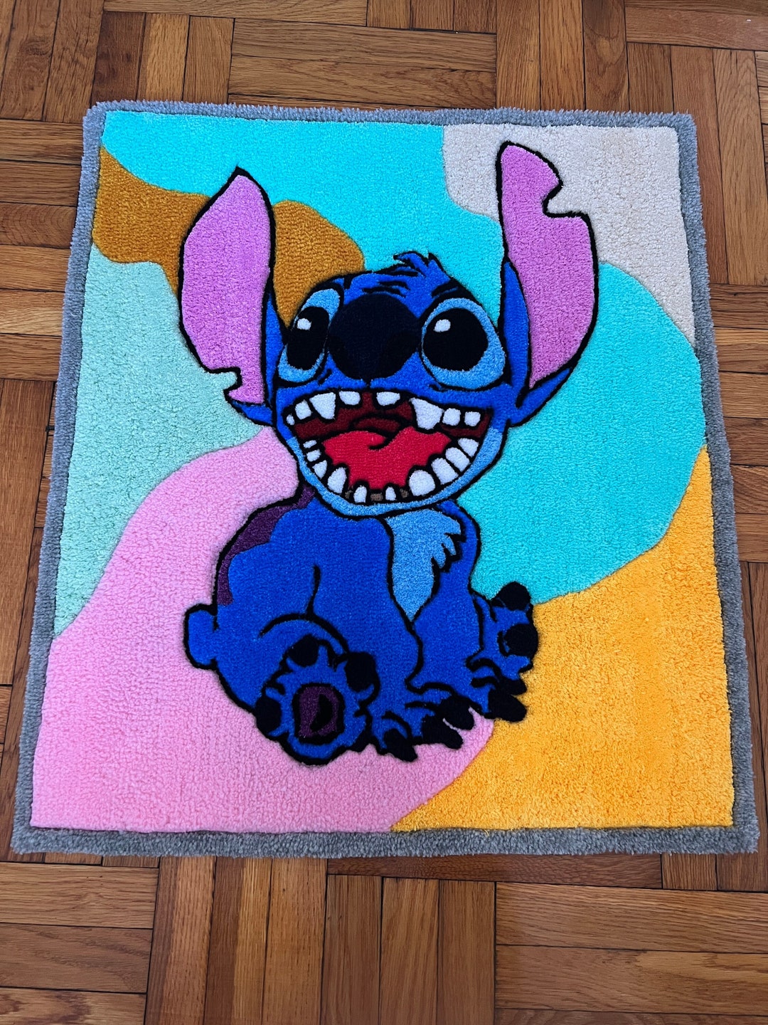 Stich Mini Rug Custom Embroidered Stitch Rug - Etsy