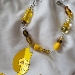 Yellow Diamond inspired beaded bracelet