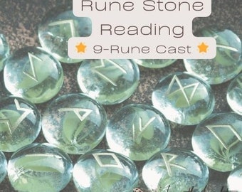 Lancement de runes, lecture de 9 runes, compréhension et illumination, pierre runique de sagesse, sagesse runique ancienne, personnalisé, basé sur la lumière, rapport le jour même