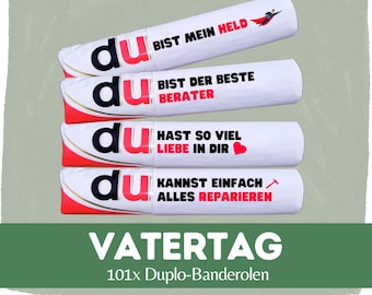 Duplo Banderolen Papa, Duplo Vorlagen, Vatertag, bester Papa, Download Duplo Du Botschaft DIY, Geschenk personalisiert Papa, Dad Geschenk