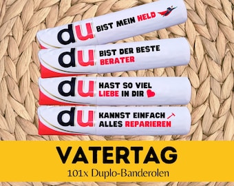 Duplo Banderolen Papa, Duplo Vorlagen, Vatertag, bester Papa, Download Duplo Du Botschaft DIY, Geschenk personalisiert Papa, Dad Geschenk