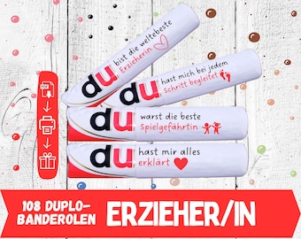 Duplo wrappers for a kindergarten teacher's farewell, Duplo templates, DIY, download 108 wrappers, gift for a kindergarten teacher, daycare provider's birthday
