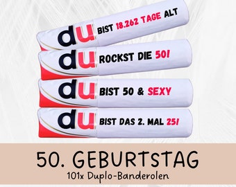 Duplo wrappers for a 50th birthday, Duplo templates, 50th DIY, download 101 wrappers, 50th birthday gift, 50th birthday present, 50th birthday.