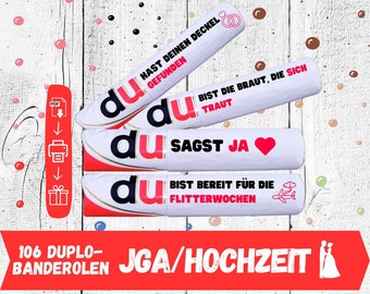 Duplo wrappers for bachelorette parties and weddings, Duplo templates, DIY, download 106 wrappers, personalized wedding gift, bride gift, groom gift, bachelorette party