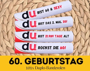 Duplo wrappers for a 60th birthday, Duplo templates, 60th DIY, download 101 wrappers, gift for a 60th birthday, 60th birthday present, 60th birthday.