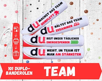 Duplo Team Wrappers, Duplo Templates, Team Spirit, Download Duplo Message DIY, Employee Gift, Colleagues, Club, Sports Club