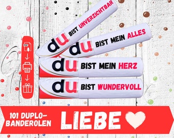 Envoltorios de Duplo Love, persona favorita, 101 empaques de Duplo, declaración de amor, regalos personalizados, aniversario de amor, relación, descarga
