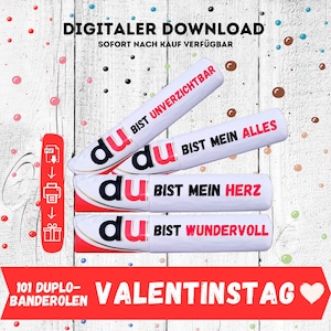 Duplo Banderoles Valentine&#39;s Day Duplo Templates Declaration of Love Personalized Gifts Love Anniversary Relationship 101 Duplo Templates Love