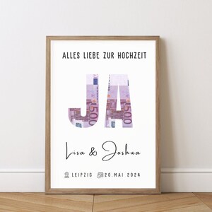 Hochzeit Geschenk Geld personalisiert Ja Wort Geldgeschenk für Brautpaar Geschenk zur Hochzeit Geld DIY Geschenk digitale Vorlage Download