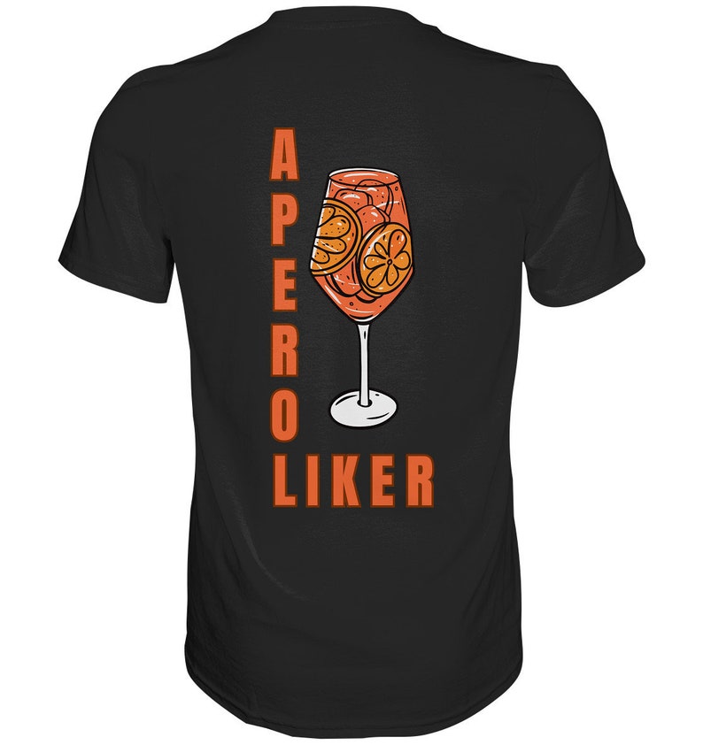 T-Shirt Aperol Spritz Shirt Aperoliker Tshirt Party Shirt Drinks T Shirt Cocktails Shirt Gift for Girlfriend Shirt Leisure Shirt Summer Schwarz