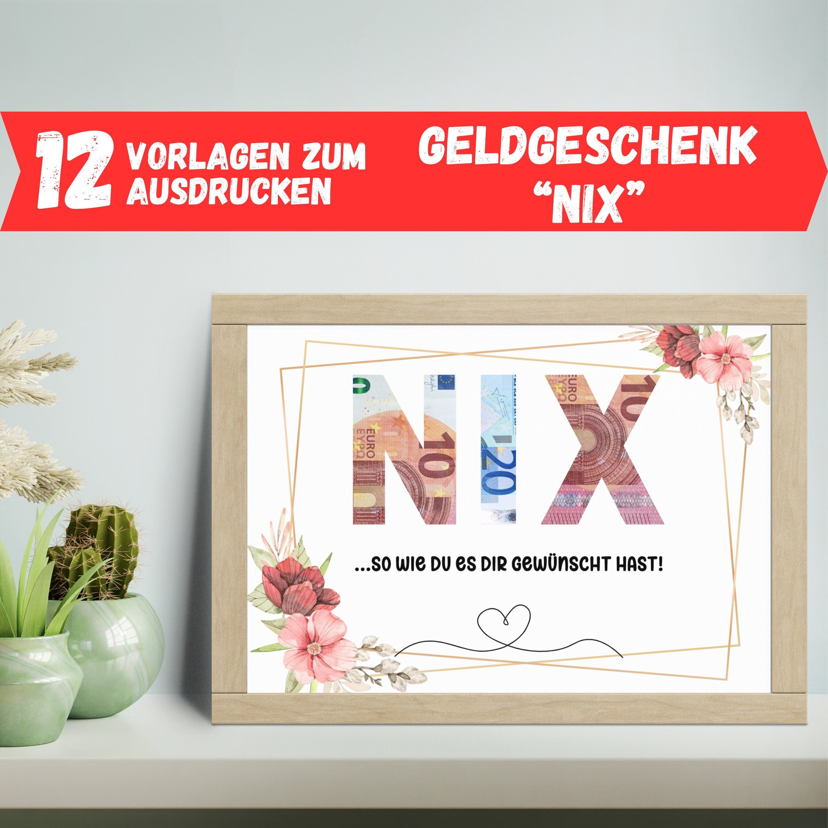 Tutukyle NIX Geldgeschenk Mit Umschlag - Lustiges Geburtstagsgeschenk