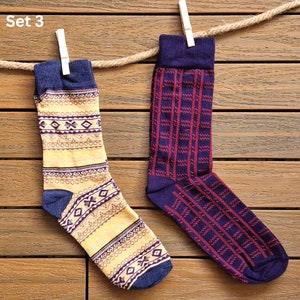 Socken Set Hygge Socken Norweger Strümpfe Winter Socken Strick Socken Kuschel Socken warme Kuschelsocken Damen Socken Herren Baumwolle Socke Bild 4