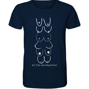 Feminism T-Shirt, Sustainable T-Shirt, Women's Power T-Shirt, Feminist T-Shirt, Gift for Girlfriend, Emancipation T-Shirt, Organic Cotton T-Shirt, Vegan Dunkelblau