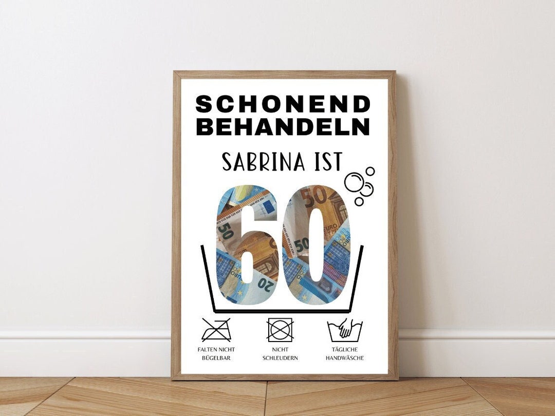 Money Gift 60th Birthday Template DIY Gift for Birthday Money Gift for 60th  Birthday Money Gift Print Birthday Template - Etsy, image size:1080x810