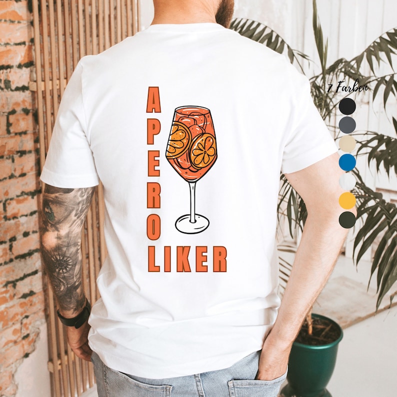 T-Shirt Aperol Spritz Shirt Aperoliker Tshirt Party Shirt Drinks T Shirt Cocktails Shirt Gift for Girlfriend Shirt Leisure Shirt Summer image 1