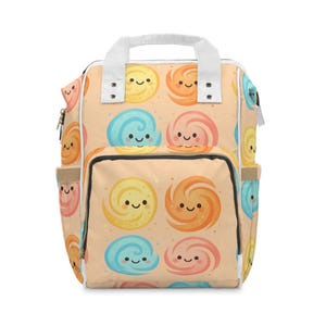 Energy Swirl Diaper Backpack: 1200D Nylon Nursery Bag