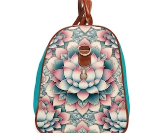 Waterproof Travel Bag - Lotus Flower Design