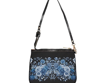 Blue Floral Small Shoulder Bag