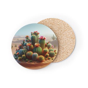 Cactus Coasters: Southwest Desert Plant Ceramic Drink Holders, Set of 4