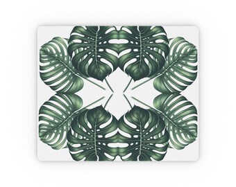 Alfombrilla de ratón con diseño de hojas de monstera