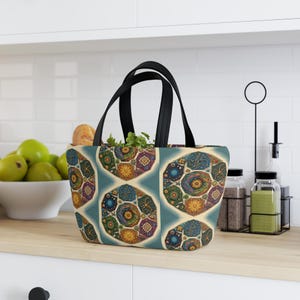 Floral Lunch Bag - Stylish Insulated Tote for Work & Picnics