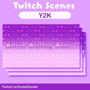 Y2K Pink & Purple Twitch Scenes