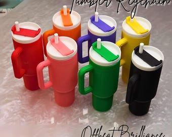 Mini Stanley Cup Keychain, Stash Container, Tumbler Chapstick Keyring, Stanley Lip Balm Holder, 3D Printed Stanley Tumbler Gift