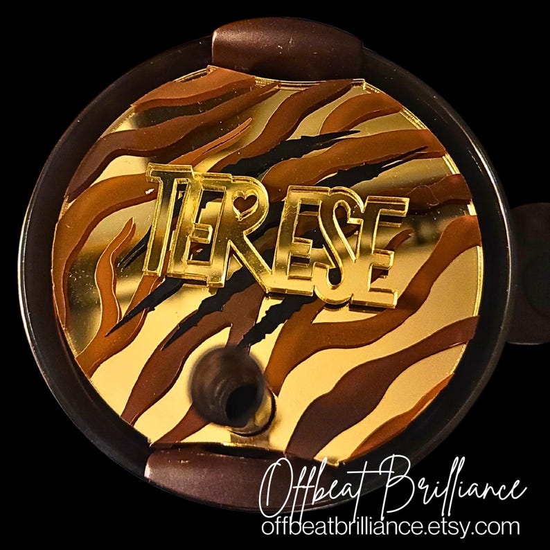 Stanley Quencher Gold Tiger, Tyla, Animal Print, Leopard, Tyger