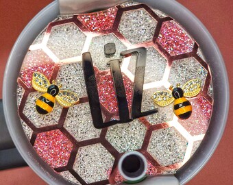 Bumblebee Stanley Name Plate, Personalized Stanley Plate, 400z Stanley Plate Topper, Personalized Stanley, 40oz Quencher Name Plate
