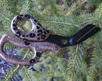Custom Medical Trauma Shears, Glitter Leopard, EMT EMS Medic Student Nurse Wound First Aid Scissor, Personalized Shears, Custom Medical Gift