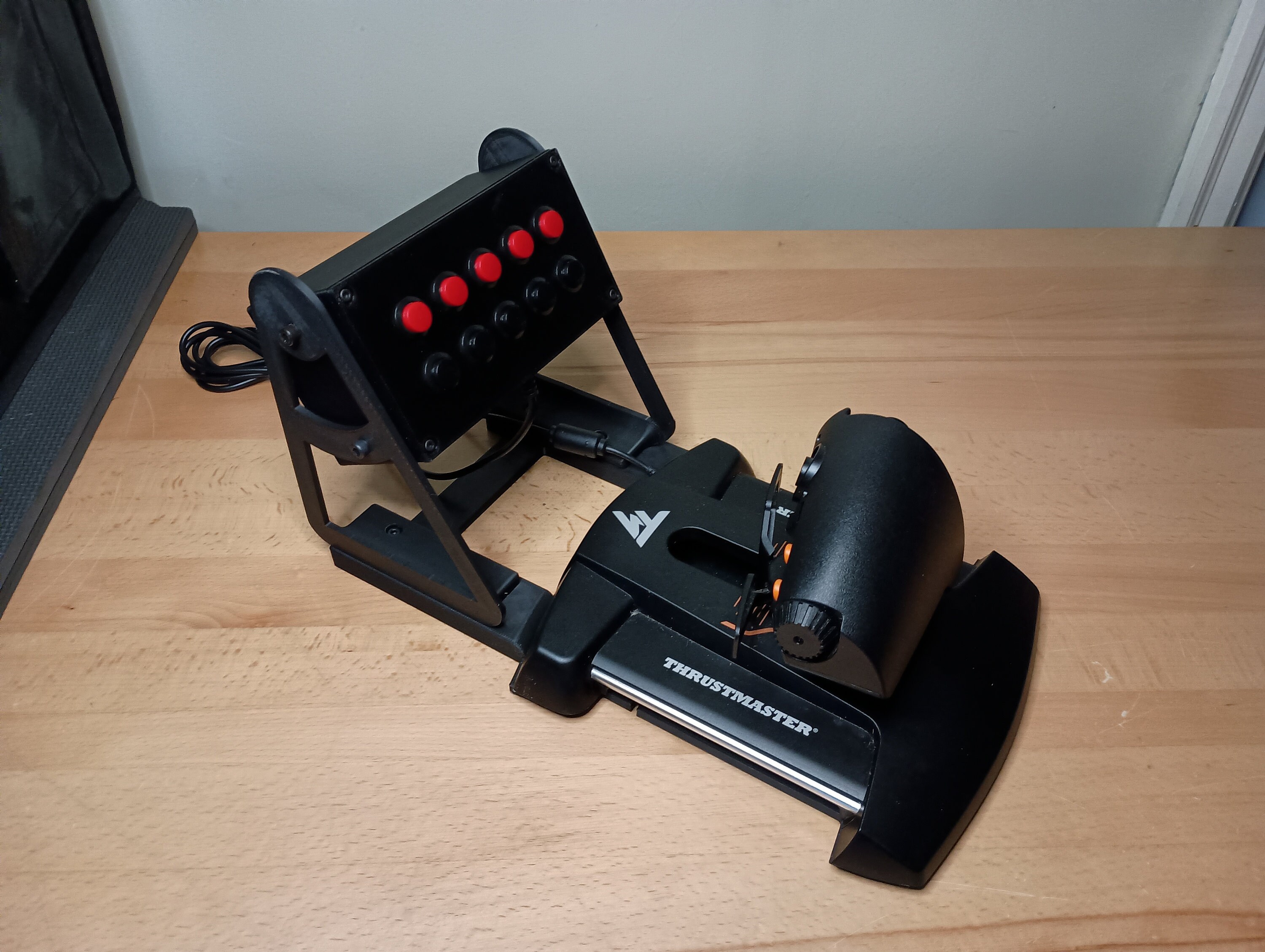 Flight Simulator Control Panel, Thrustmaster T16000m Button Box, Hotas