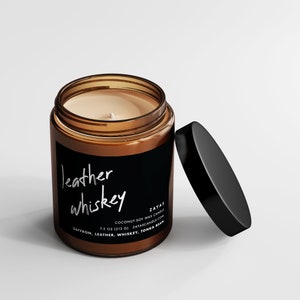 Leather Whiskey Soy Candle