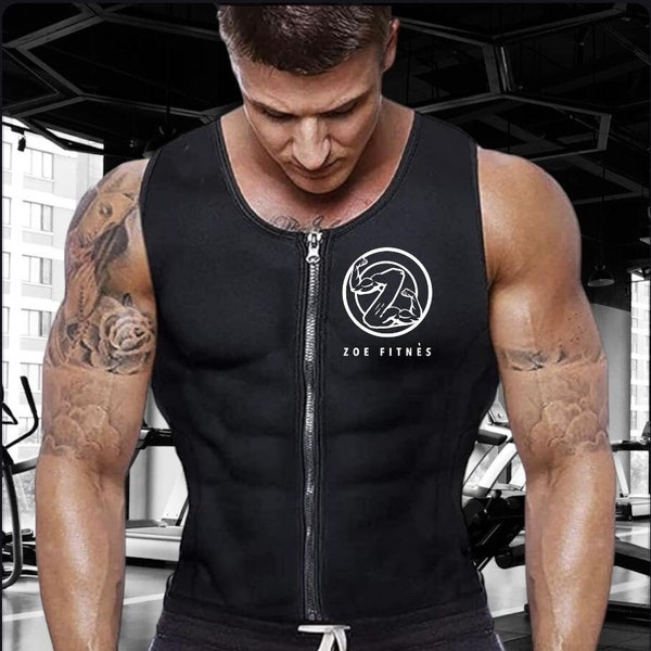 Men & Women Sauna Vest Sweat Waist Trainer Zipper -Compression Body Shaper Sauna Shirt Workout