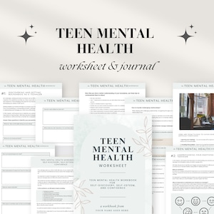 Teen Mental Health Workbook for Self Discovery, Self-Esteem Confidence, Teen Coping Skills Journal, Done for you Lead Magnet, Canva Template