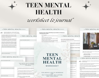 Quaderno di lavoro sulla salute mentale degli adolescenti: autostima e capacità di adattamento (modello Canva)